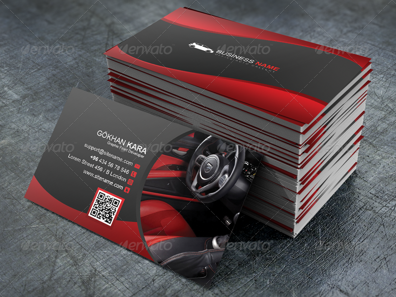 car rent gallery business card